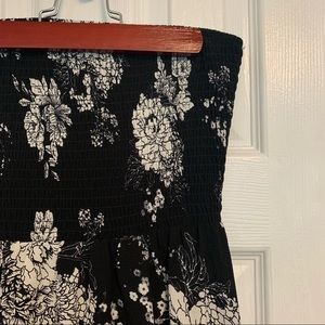 Strapless Floral Maxi Dress